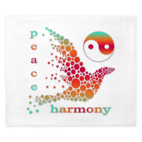CafePress - Peace And Harmony - King Duvet Cover, Printed Comforter Cover, Unique Bedding,