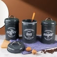 thumbnail image 4 of Set of 3 Pcs/set Kitchen Canister Set with Lids Sugar Tins Gray, 4 of 9