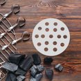 thumbnail image 4 of HOOWIFFY Grille de Feu pour Bbq Grille de Cuisson en Fer Ronde Répartition de la Chaleur Argent 1 Pcs, 4 of 8