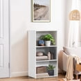 thumbnail image 2 of Patiojoy 3-Tier Storage Cabinet Multi-functional Display Open shelf Bookcase MDF White, 2 of 10