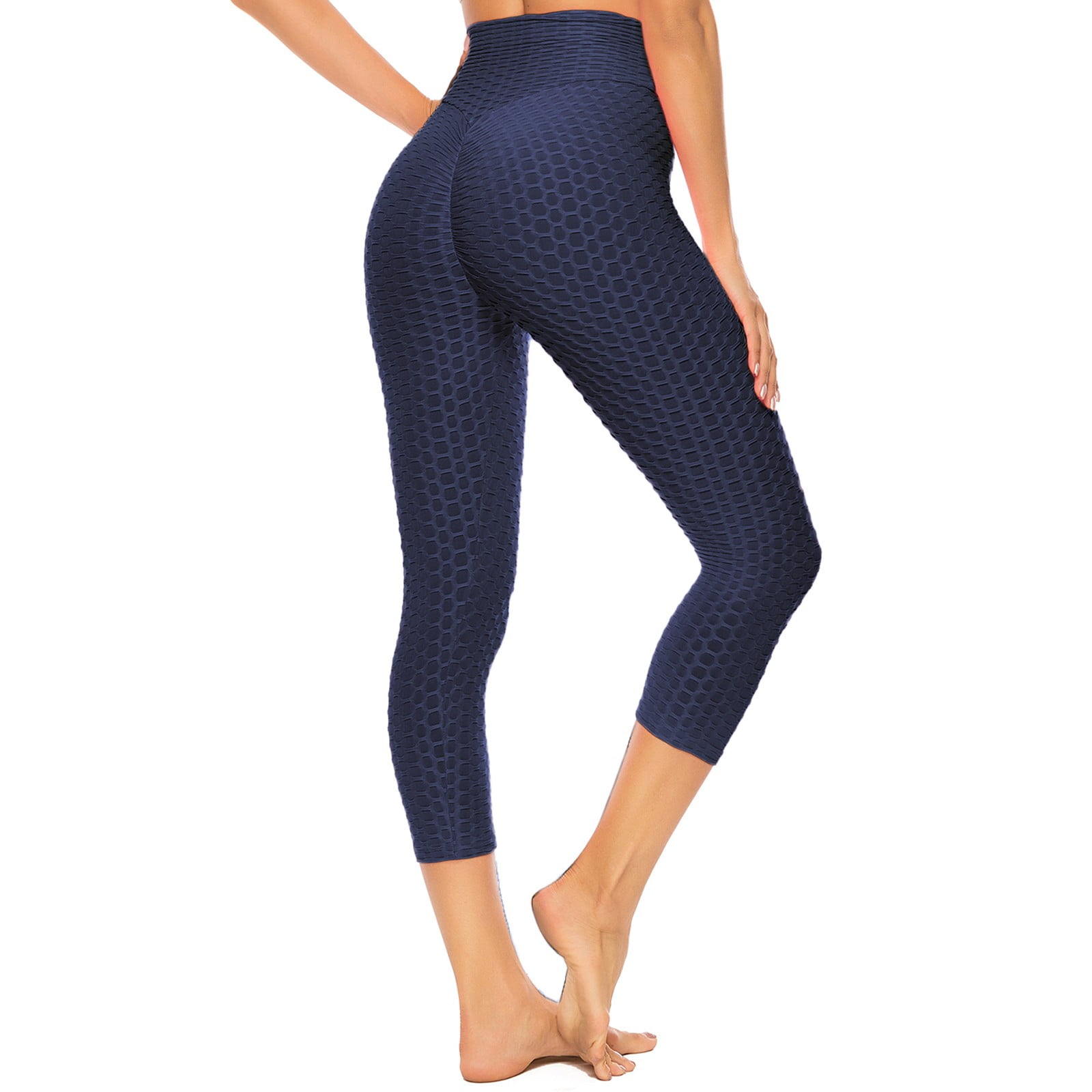 FITTTOO High Waist Capri Leggings Yoga Pants Tummy Control Butt Lifting