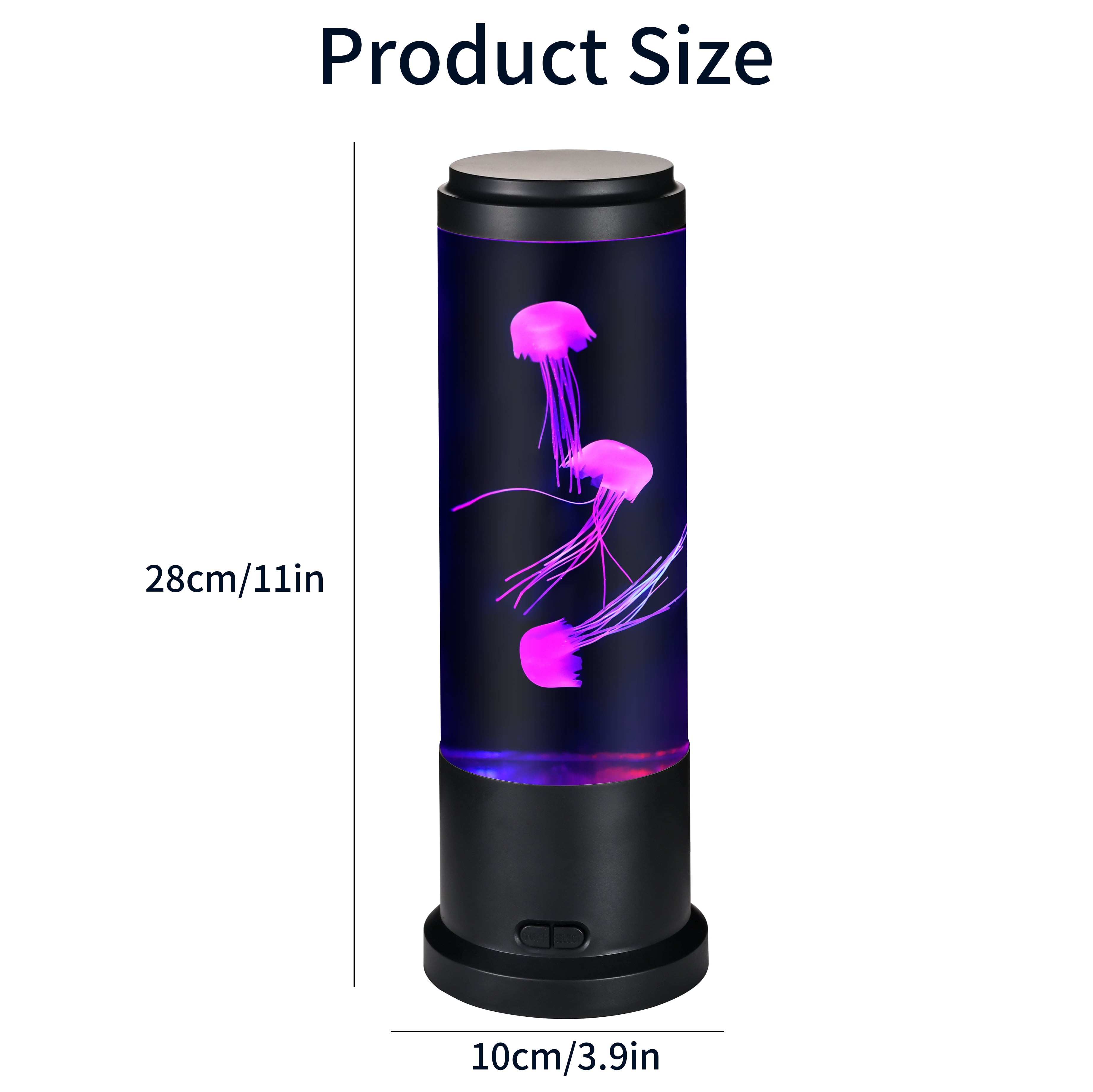 EDIER 11 inch Jellyfish Lamp Color Changing Jellyfish Tank Table Lamp Decorations for Home Office