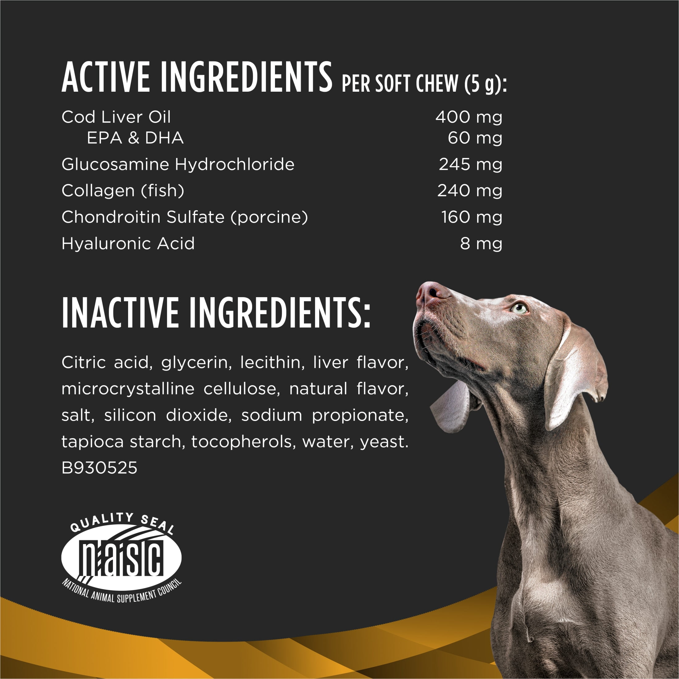 Purina Pro Plan Veterinary Supplements Joint Care Mobility Canine Joint Supplement Hip and Joint Dog Chews, 5.29 oz.