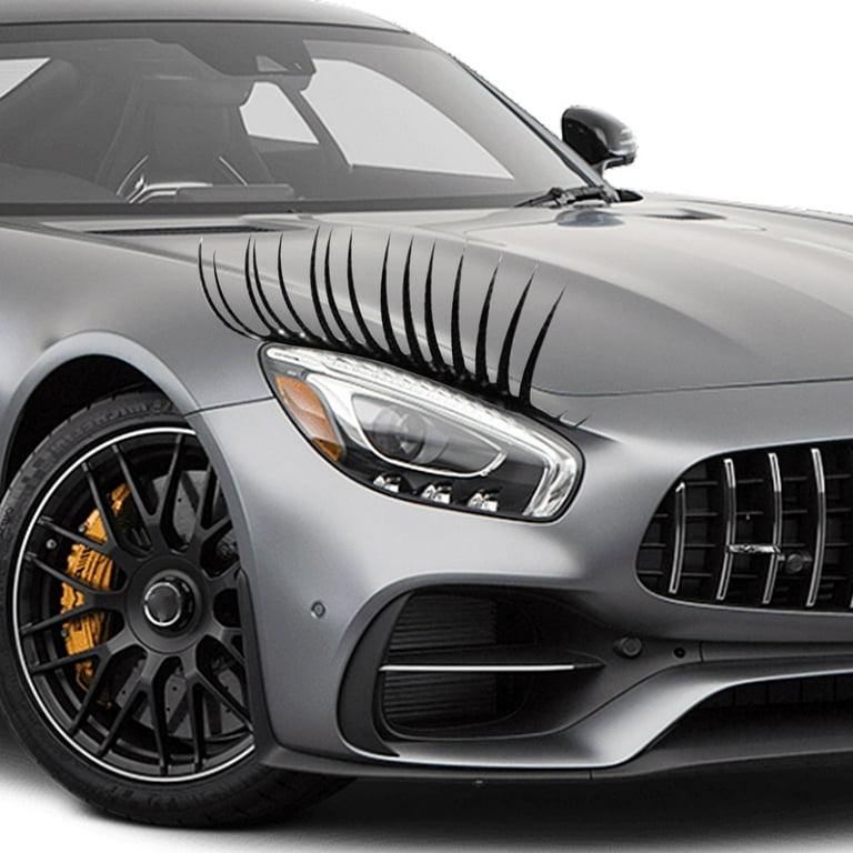 Car Eyelashes Car Eyelashes Car False Eyelashes Car Stickers Headlamp Eyebrow Stickers
