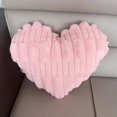 thumbnail image 6 of Hwkond Couch Pillows for Living Room And Winter Striped Cute Heart-shaped Plush Pillow Living Room Sofa Bedroom Pillow Soft Headboard Pillow,Pink, 6 of 6