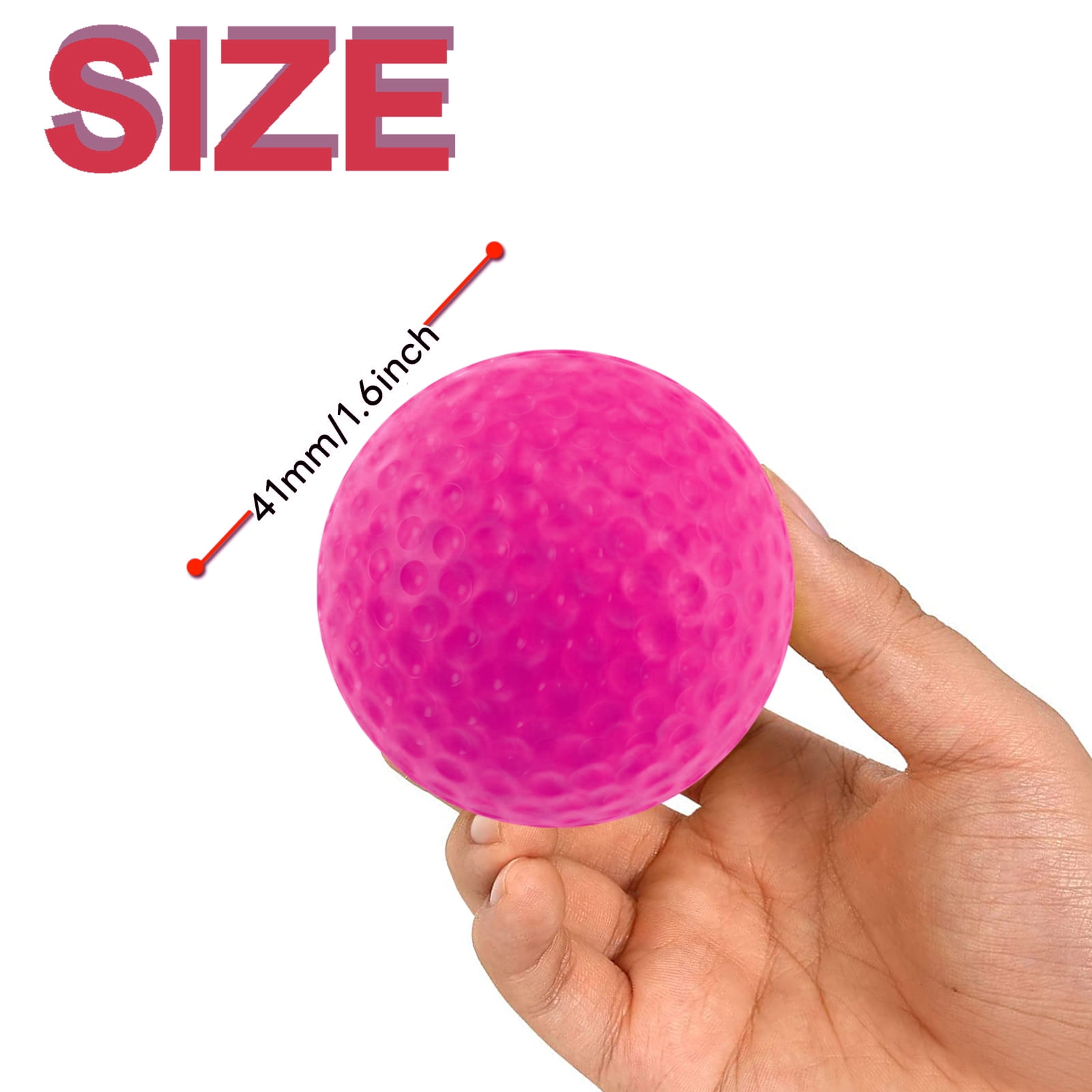 FINGER TEN Golf Practice Balls with Bucket Value 50 Pack, Soft Foam with Limited Flight for Safe Practice