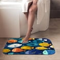 thumbnail image 3 of 1pc Colorful Fish in the Sea Absorbent Non-Slip Bathroom Thickened Flannel Rug Decor,Soft,Quick Drying,Suitable For Indoor/outdoor Use,Bathrooms,Bedrooms,Kitchens,Terrace,Laundry Rooms,16"x24", 3 of 9