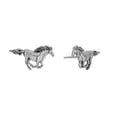 thumbnail image 1 of Silverly Women's 925 Sterling Silver Detailed Running Horse Racehorse Animal Stud Earrings, 1 of 4