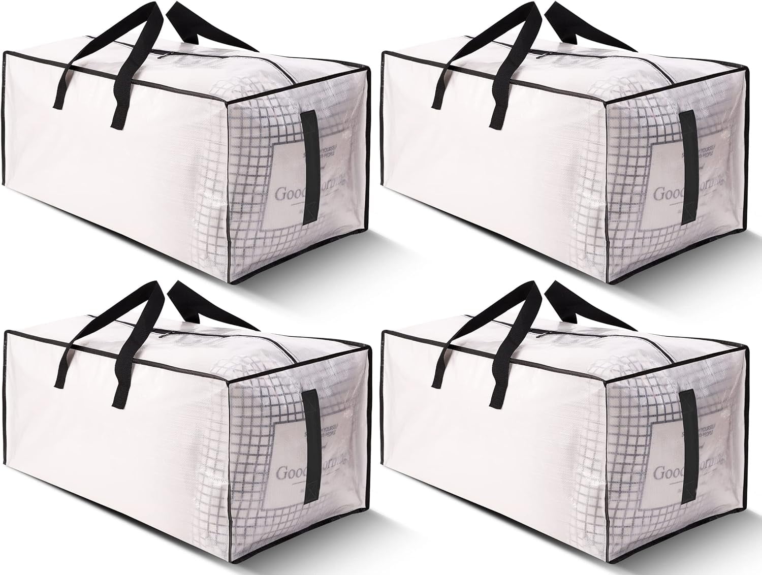 Lot De 2 Sac Déménagement Extra-Large, Fermeture Eclair, Sac De