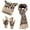 A-Beige439, variant on Bibifish 3 PCS Scarf Hat Glove Sets For Women Leopard Print Winter Warm Cat Ear Beanie Hats With Matching Gloves And Scarves For Cold Weather