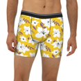 thumbnail image 2 of Men'S Boxer Briefs, Lilies Flowers Yellow Soft And Breathable Mens Underwear Boxer Briefs With Widen Waist, 2 of 2