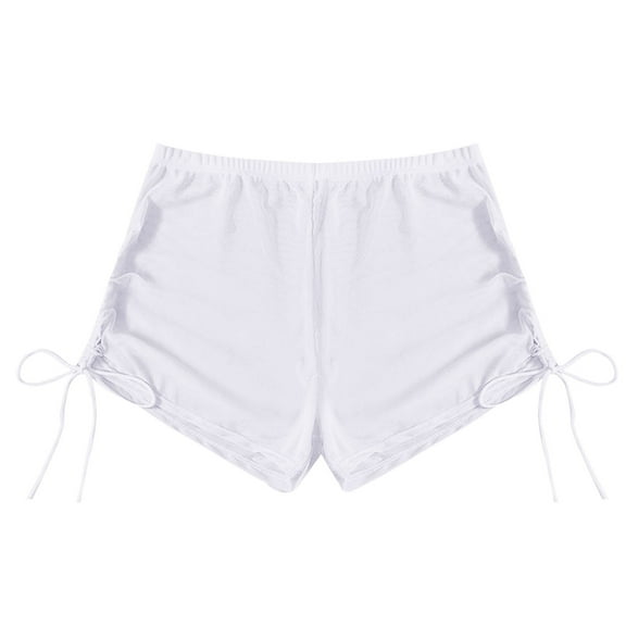 Fewfanhot Women's Solid Color Mesh Lounge Pants - High Waist Sheer Draped Fit, Thin Breathable Cozy Pants