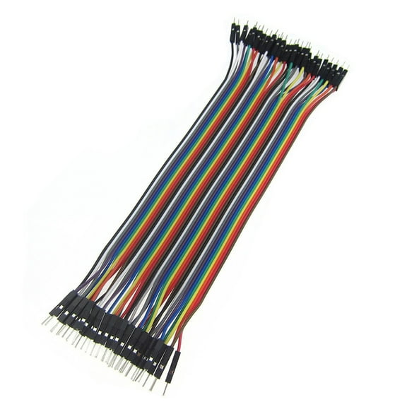 40pcs 20cm 2.54mm Male to Male Jumper Wires Cables Compatible for Breadboard