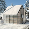 thumbnail image 5 of 6x8ft Greenhouse for Outdoors, Enhanced Aluminum Frame Greenhouse with Roof Vent, Large Walk-in Green House for Garden Backyard, 5 of 6