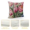 thumbnail image 4 of YINGXI Hello Pink Tulips Throw Pillow Covers 20x20in, 4 of 5