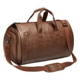 thumbnail image 4 of Leather Duffle Bag Extra Large Lightweight Weekender Bag Business Travel Bag Brown, 4 of 8