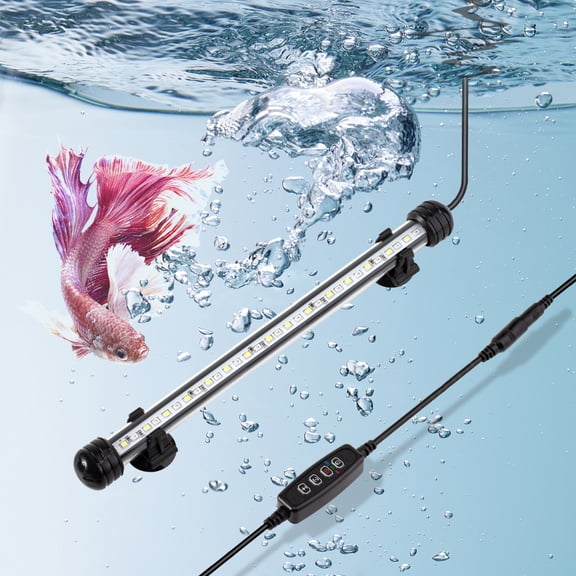 DaToo 6W 11inch Submersible Aquarium Light Underwater Fish Tank Light LED Aquarium Light Bar with Timer Auto On/Off and Dimmer Adjustable Brightness, 1 Yr Warranty