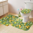 thumbnail image 4 of Lemons Bathroom Rugs Set Watercolor Summer Lemon Trees Plant Non Slip Absorbent Soft Bath Mats 3 Piece Set with Bathroom Rug, U-Shaped Floor Mat, Toilet Seat Cover Large Size, 4 of 9
