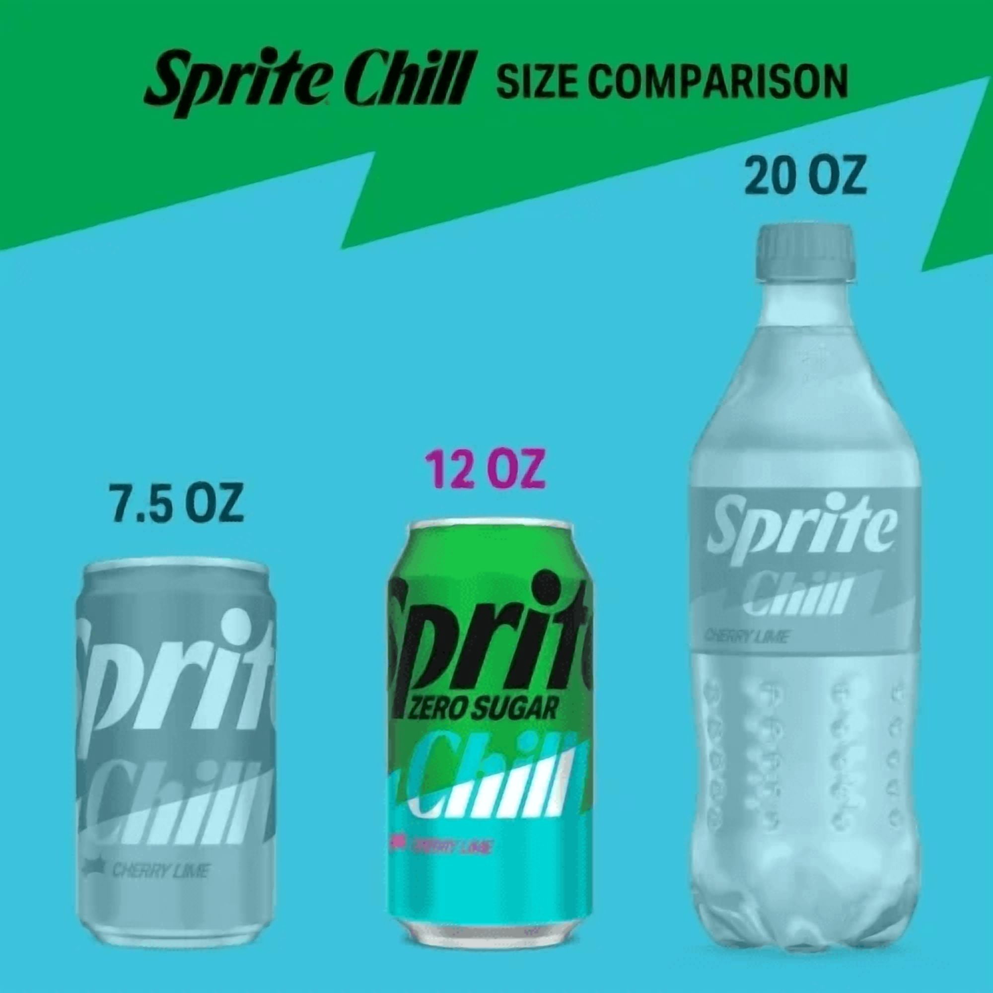 Sprite Zero Sugar Chill Fridge Pack Cans, 12 fl oz (Pack of 18)