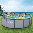 thumbnail image 2 of Funsicle 14' x 42" Oasis Above Ground Pool Set with Pump, Round Frame - Cool Gray, 2 of 9