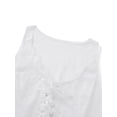 thumbnail image 4 of VISgogo Camisa de encaje para mujer, sin mangas, cuello profundo, vendaje, patchwork, calle, fiesta informal, tops cortos de verano VISgogo  moda, 4 of 9