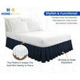 thumbnail image 2 of HNB Store Ruffled Bed Skirt Easy Fit 11" inch Drop | Microfiber Made | Twin XL | Navy Blue, 2 of 7
