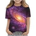 thumbnail image 5 of Gytharion Kids Boys Girls Tee Tops Fashion Casual Starry Sky Print Crew Neck Pullover T-Shirts Summer Soft Comfy Short Sleeve Blouses for Boys Girls, 3-14 Years, 5 of 7