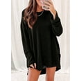 thumbnail image 4 of Chase Secret Women Crewneck Tops Waffle Knit Long Sleeve Shirts Casual Loose Solid Color Tunic Tops Lightweight Pullover, 4 of 6