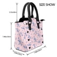 thumbnail image 2 of Lsque Butterfly Pattern Leather Rivet Shoulder Bag – Elegant Genuine Leather & Microfiber PU Crossbody with Detachable Adjustable Strap, 2 of 5