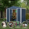 thumbnail image 6 of Supeer Metal Outdoor Storage Shed 6.4FT x 4FT, Steel Utility Tool Shed Storage House with Lockable Door, Metal Sheds Outdoor Storage for Backyard, Garden, Patio (Blue), 6 of 10