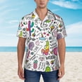 thumbnail image 4 of Balery Fun Animal with Unicorn Print Men's Hawaiian Shirts Short Sleeve Beach Shirt Relaxed Fit Vacation Button Down Shirts-3X-Large, 4 of 9