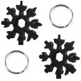 thumbnail image 1 of 2pcs Stainless Steel Snowflake Wrench Multi-tool Portable Keychain Screwdriver Bottle Opener Tool For Outdoor Camping, 1 of 5