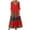 Red, variant on LYXSSBYX Womens Dresses Sleeveless Women's Fashion Casual Short Sleeve V-Neck Button Print Maxi Loose Long Dress