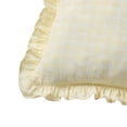 thumbnail image 4 of My Texas House 18" x 18" Yellow Ruffle Plaid Cotton Decorative Pillow, 4 of 5