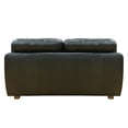 thumbnail image 3 of Sunset Trading Jayson 73" Modern Top-Grain Leather Loveseat in Black, 3 of 5
