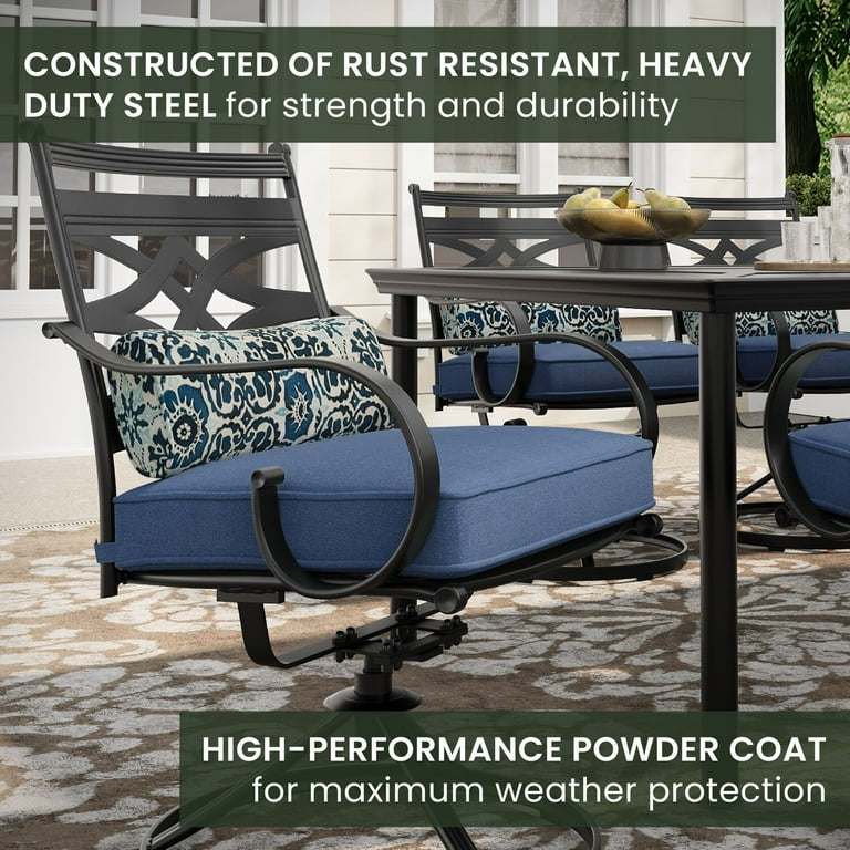 Hanover Montclair 9-Piece All-Weather Outdoor Patio Dining Set,