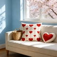 thumbnail image 6 of Uutvery Valentine’s Day Heart Embroidered Pillowcase, 17.7x17.7 Inch Polyester Throw Pillow Cover, Colorful Holiday Sofa Bed Decor, Washable Home Decor, 6 of 6