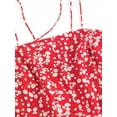 thumbnail image 6 of ZAFUL for Women's Daily Cami Tiny Floral Mini Dress Red L, 6 of 6