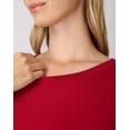 thumbnail image 4 of Bali Breathe Sleepwear Short Sleeve T-Shirt Rosy Red L Women's, 4 of 5
