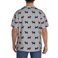 thumbnail image 3 of Yiaed Polka Dot Christmas Dog Print Mens Casual Wrinkle Free Shirts Short Sleeve Button Down Summer Stretch Dress Shirt-XX-Large, 3 of 5