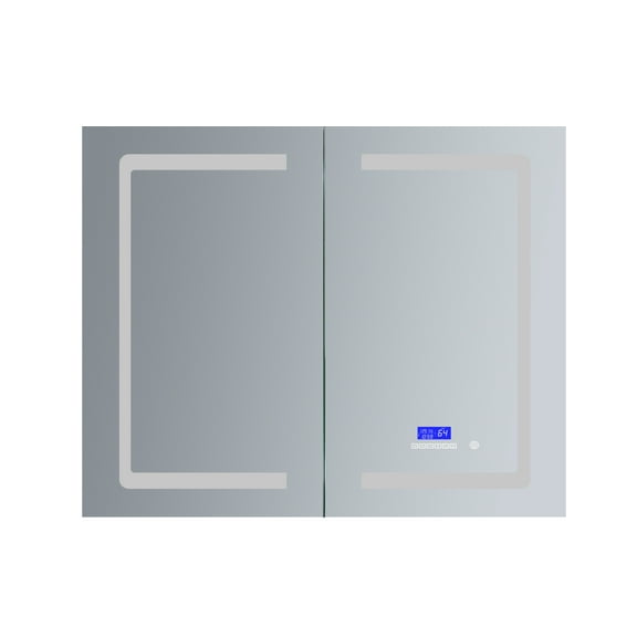Lexora Home Bracciano 36" x 32" LED Medicine Cabinet with Defogger