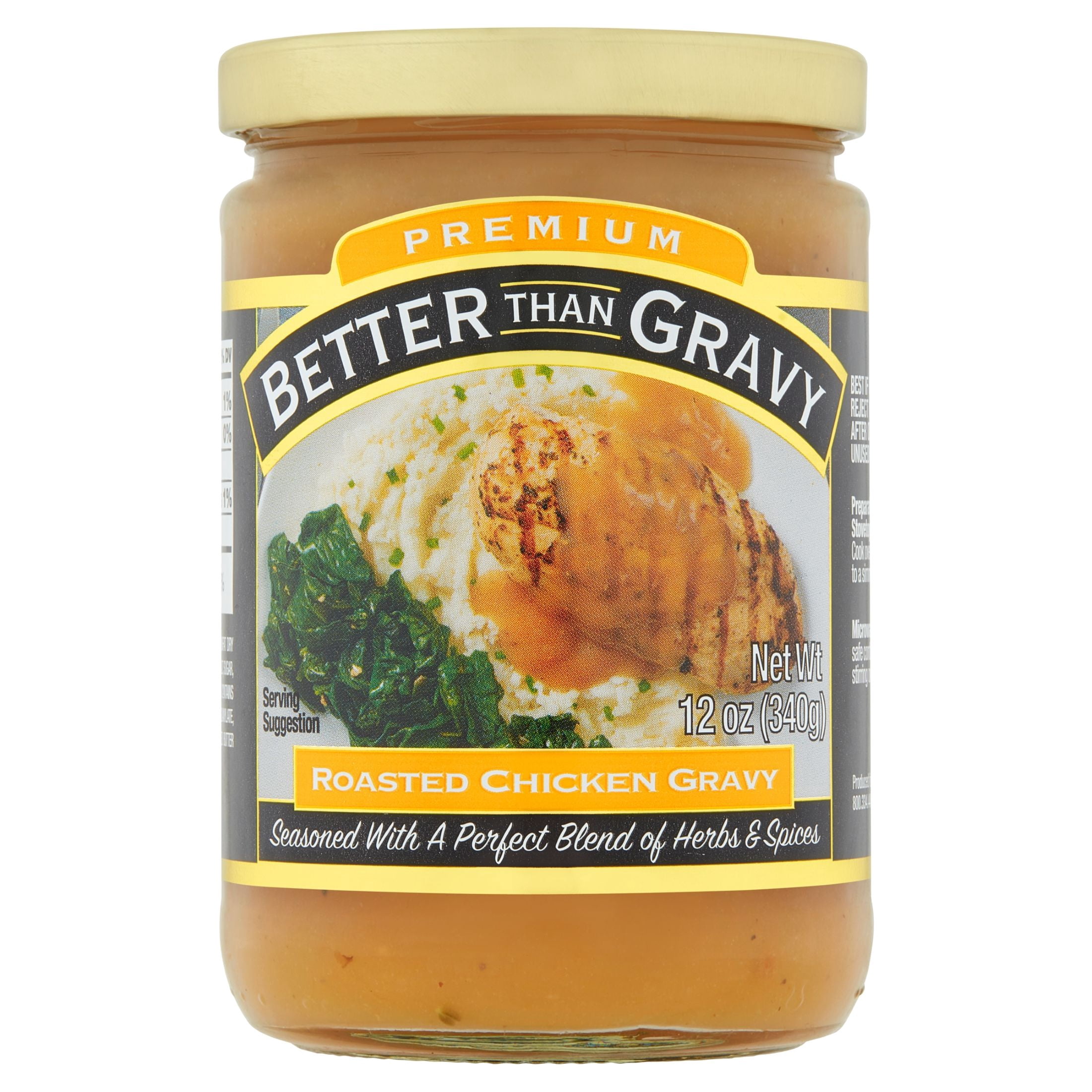 (12 pack) Better Than Gravy, Premium Roasted Chicken Gravy, Shelf-Stable, 12 oz Jar