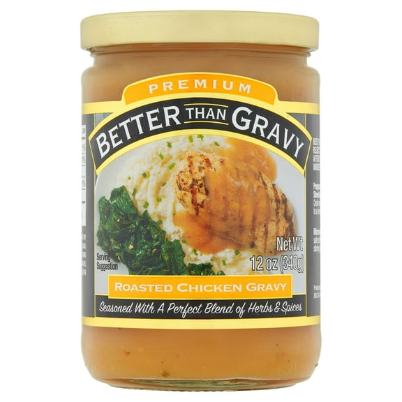 Better Than Gravy, Premium Roasted Chicken Gravy, Shelf-Stable, 12 oz Jar