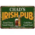 thumbnail image 1 of CHAD'S Irish Pub Beer Metal Sign Bar Decor 8x12 208120013124, 1 of 1