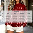 thumbnail image 7 of Kizanda Women Pullover Mock Neck Sweatshirt Dots Printed Loose Fit Long Sleeve Outerwear Sweatshirt with Kangaroo Pocket Baggy Workout Fall Winter Soft Stylish Top for Women S, 7 of 7