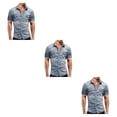 thumbnail image 3 of Minnieouse Camisa vaquera fina para hombre, , delgada, manga corta, estilo americano, cierre de botones, ropa de moda, camiseta de vaquero, azul Type1 NO1, 3 of 6