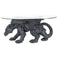 thumbnail image 2 of Design Toscano Warwickshire Dragon Gothic Decor Glass Topped Coffee Table, 39 Inch, Polyresin, Grey Stone, 2 of 5