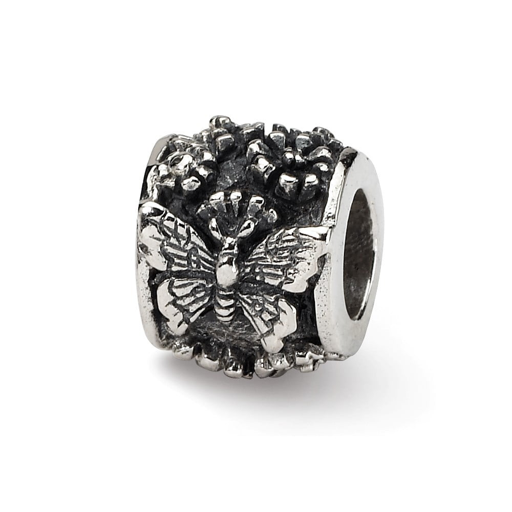 Reflection Beads Sterling Silver Small Butterfly Bead 9 x 9 mm