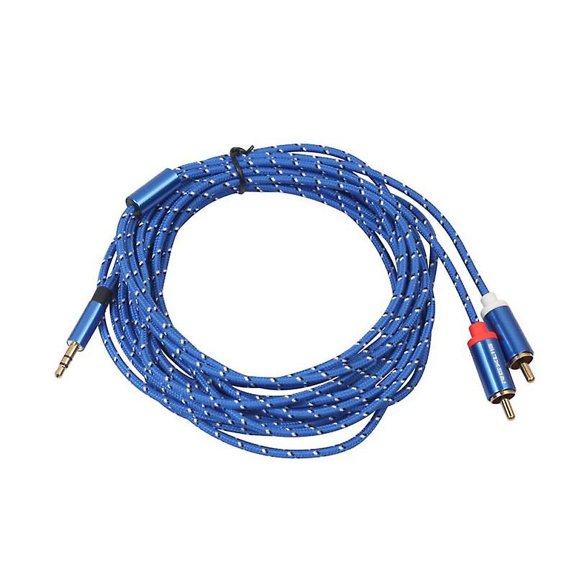 1 cable de audio para transmisión de sonido azul.