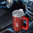 thumbnail image 6 of Red Christmas Snowman Pattern Tumbler with Handle and Lid,40oz Double Wall Vacuum Insulated Tumbler,Cups Gift for Women and Men, 6 of 7